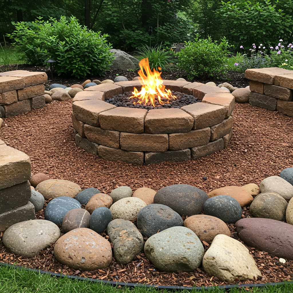 Best Gravel for Fire Pit Area 3 River Rock FirePit