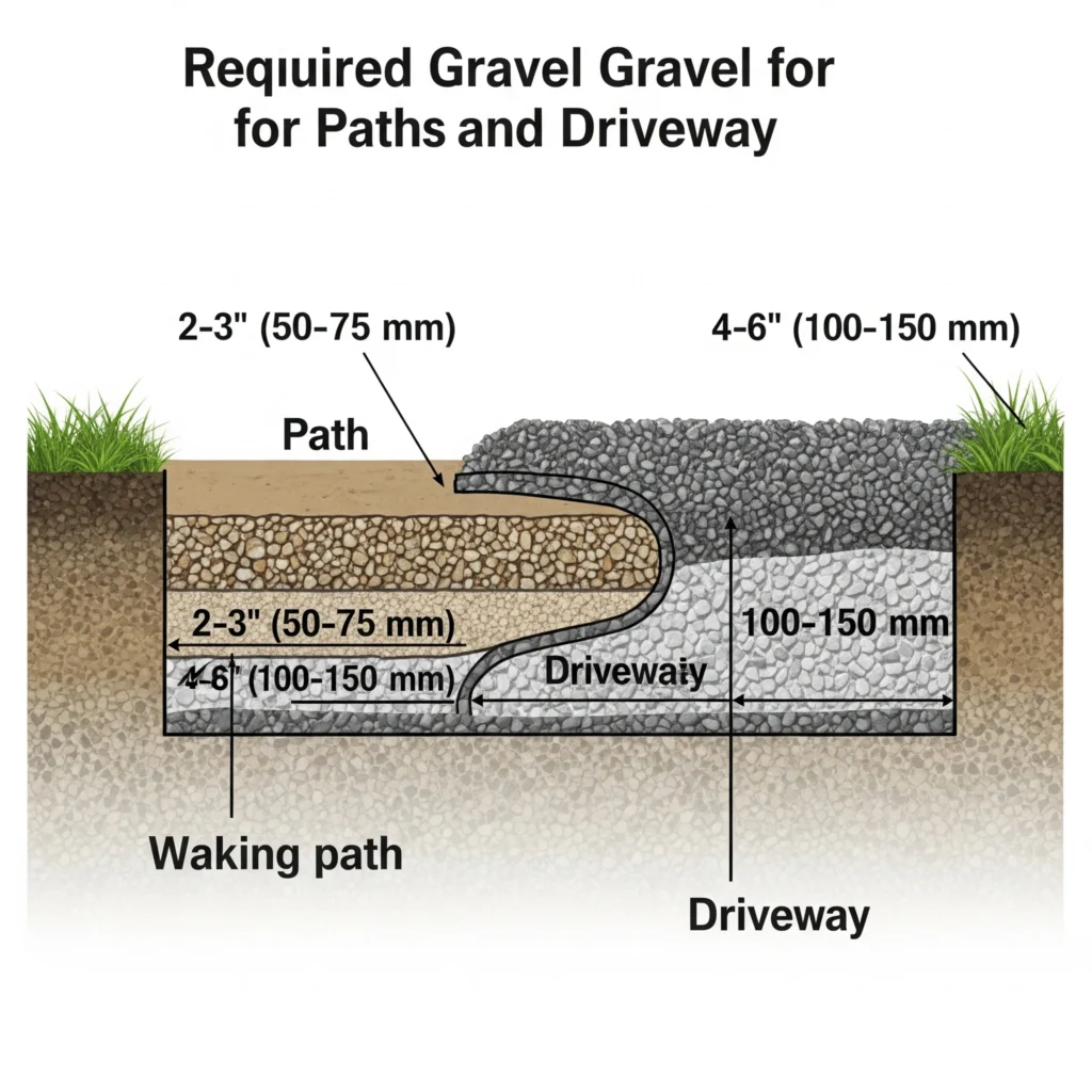 5 What depth of gravel do I need