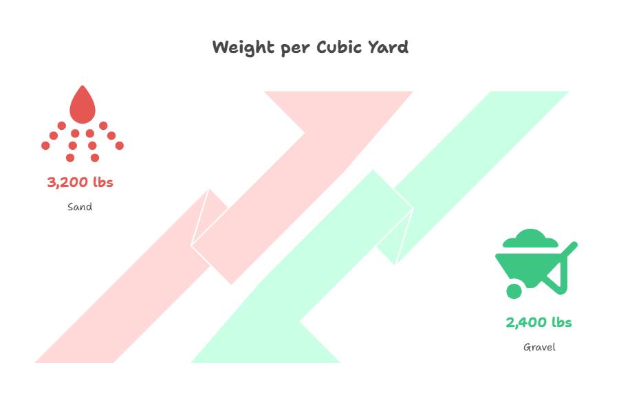 Gravel vs. Sand Weight Comparison Chart