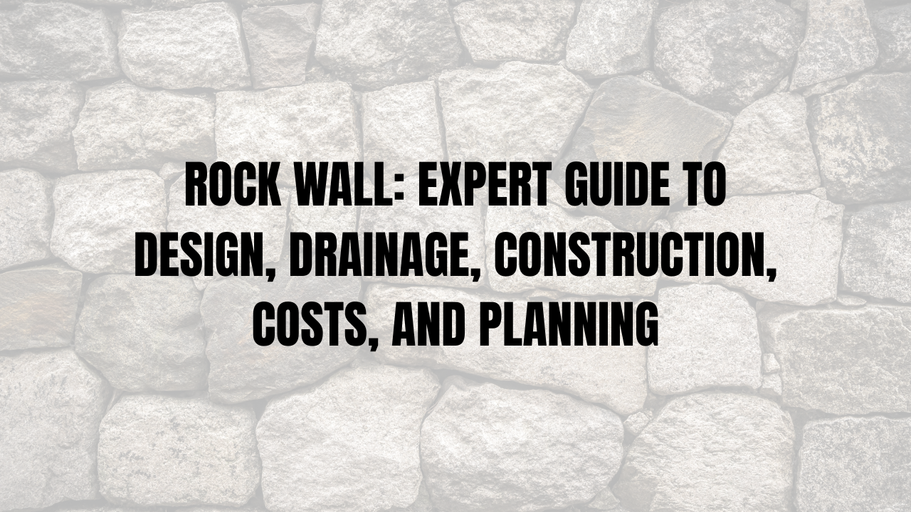 Rock Wall Expert Guide to Design, Drainage, Construction, Costs, and Planning